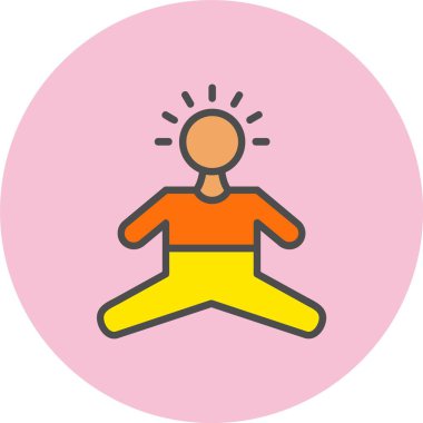 Yoga Satırı Dolu Çember Simgesi