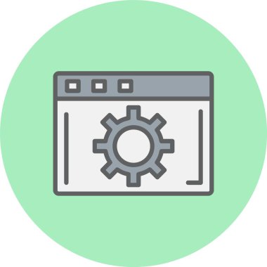 Tarayıcı Ayarları Satırı Dolu Çember Simgesi