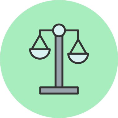 Çember Simgesi Doldurulmuş Kimyasal Denge Çizgisi