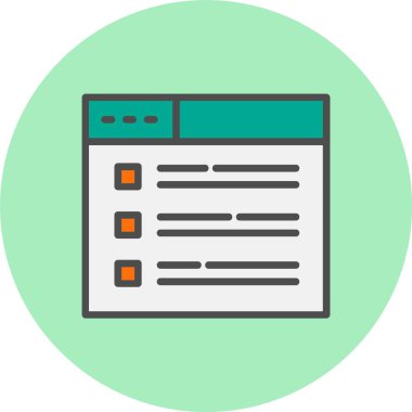 Besleme Satırı Dolu Çember Simgesi