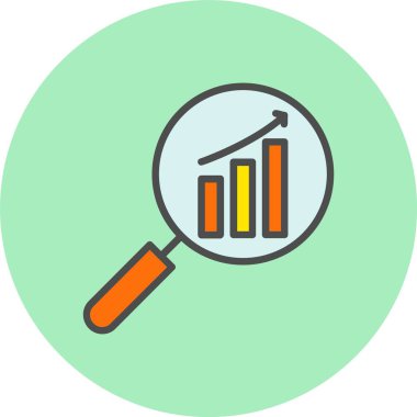 Büyüme Satırı Dolu Çember Simgesi