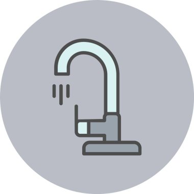 Musluk Satırı Dolu Çember Simgesi