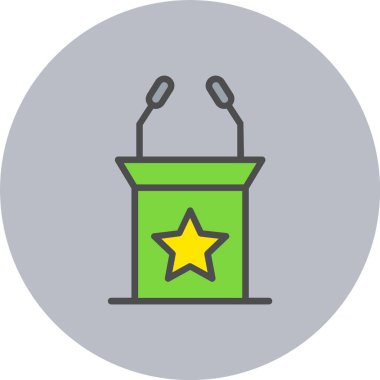 Tribune Satırı Dolu Çember Simgesi