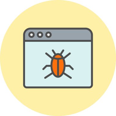 Virüs Satırı Dolu Çember Simgesi