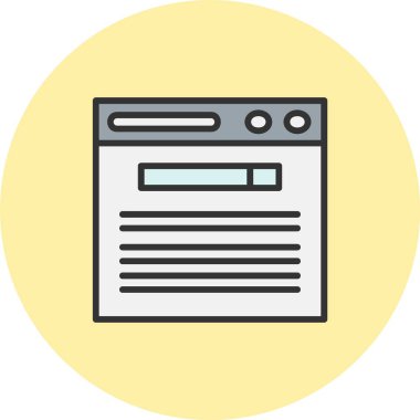 Tarayıcı Satırı Dolu Çember Simgesi