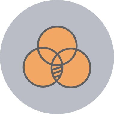 Kabarcık Grafik Çizgisi Dolu Çember Simgesi