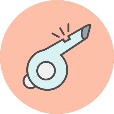 Islık Satırı Dolu Çember Simgesi