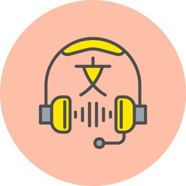 Dinleme Satırı Dolu Çember Simgesi