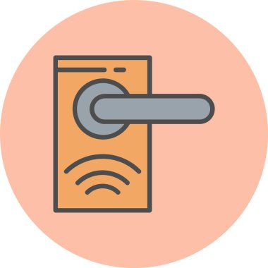 Akıllı Kapı Satırı Dolu Çember Simgesi