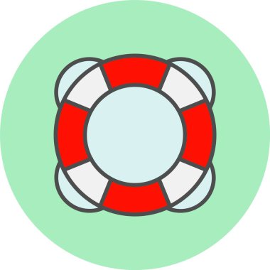 Yüzer Satır Dolu Çember Simgesi