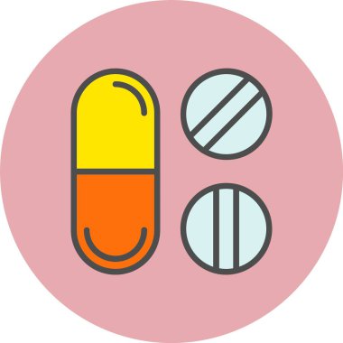 İlaç Hattı Dolu Çember Simgesi