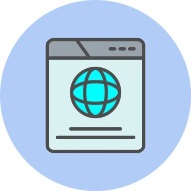 Tarayıcı Satırı Dolu Çember Simgesi