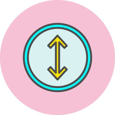 Aşağı Ok Satırı Dolu Çember Simgesi