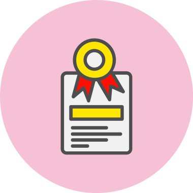 Ödül Satırı Dolu Çember Simgesi