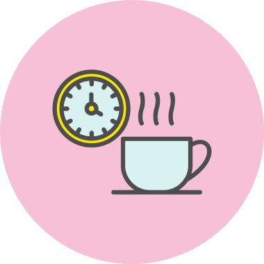 Kahve molası Satırı Dolu Çember Simgesi