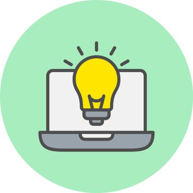 Çember İçi Dolu Fikir Satırı Simgesi