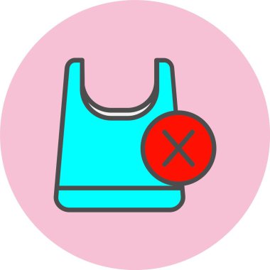 Plastik Torba Satırı Dolu Çember Simgesi Yok