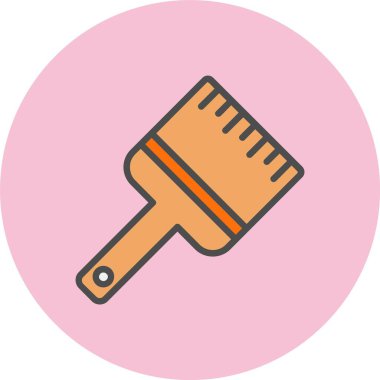 Boya Fırçası Satırı Dolu Çember Simgesi