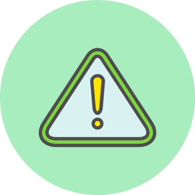 Uyarı Satırı Dolu Çember Simgesi