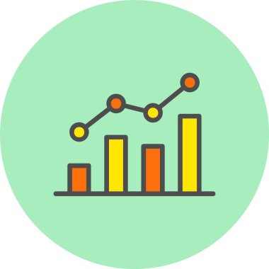 Analitik Satır Dolu Çember Simgesi
