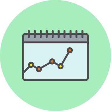 İş Satırı Dolu Çember Simgesi