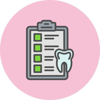 Diş Listesi Satırı Dolu Çember Simgesi