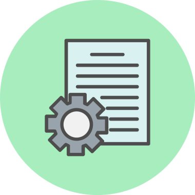 Geliştirme Satırı Dolu Çember Simgesi