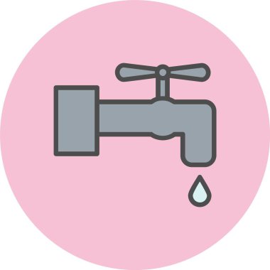 Musluk Satırı Dolu Çember Simgesi