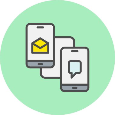 Ağ Satırı Dolu Çember Simgesi