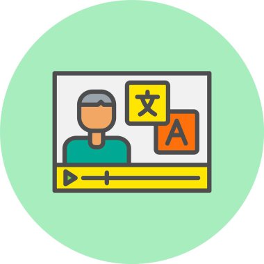 Ders Satırı Dolu Çember Simgesi