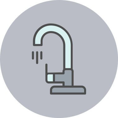 Musluk Satırı Dolu Çember Simgesi