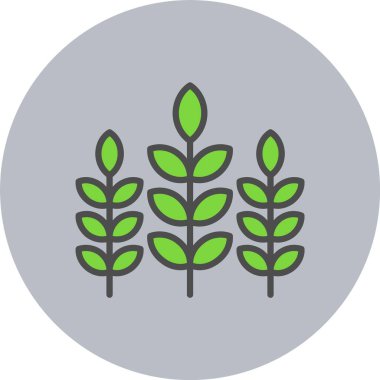 Bitki Ayrıntıları Satır İçi Dolu Çember Simgesi