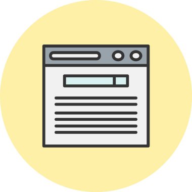 Tarayıcı Satırı Dolu Çember Simgesi