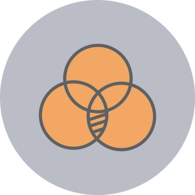 Kabarcık Grafik Çizgisi Dolu Çember Simgesi