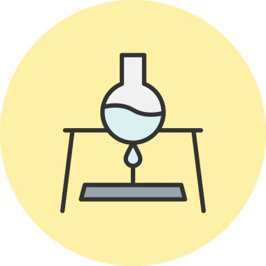 Ampul ve Yanık Satır Dolu Çember Simgesi