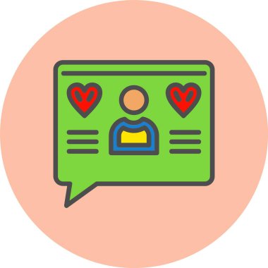 Satır Dolu Çember Simgesini Seviyor