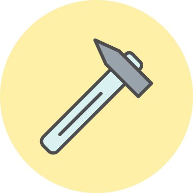 Çekiç Satırı Dolu Çember Simgesi Seç