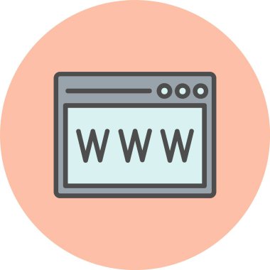 Web sitesi Satırı Dolu Çember Simgesi