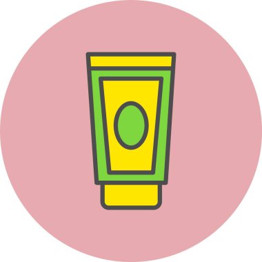 Krem Satırı Dolu Çember Simgesi