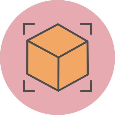 Küp Satırı Dolu Çember Simgesi