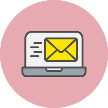 E- posta Pazarlama Satırı Dolu Çember Simgesi