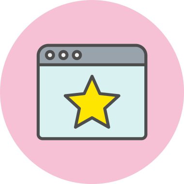 Favori Satır Dolu Çember Simgesi