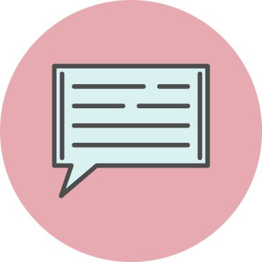 İleti Satırı Dolu Çember Simgesi