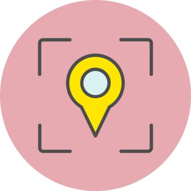 Pin Satırı Dolu Çember Simgesi