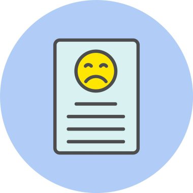 Kötü Gözden Geçirme Satırı Dolu Çember Simgesi