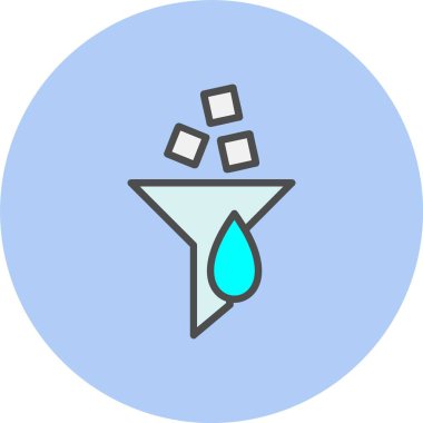 Filtre Satırı Dolu Çember Simgesi