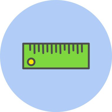 Cetvel Satırı Dolu Çember Simgesi