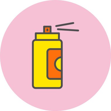 Sprey Satırı Dolu Çember Simgesi