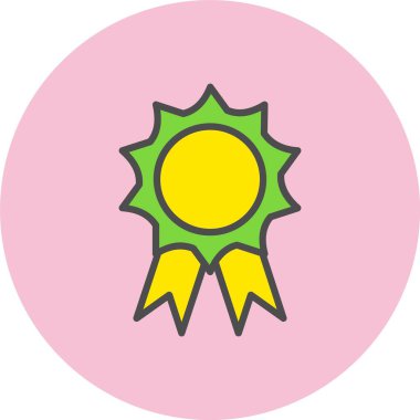 Ödül Satırı Dolu Çember Simgesi