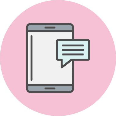 İleti Satırı Dolu Çember Simgesi